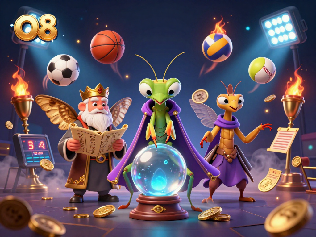 Experience thrilling sports betting action at O8 with vibrant characters and dynamic elements.