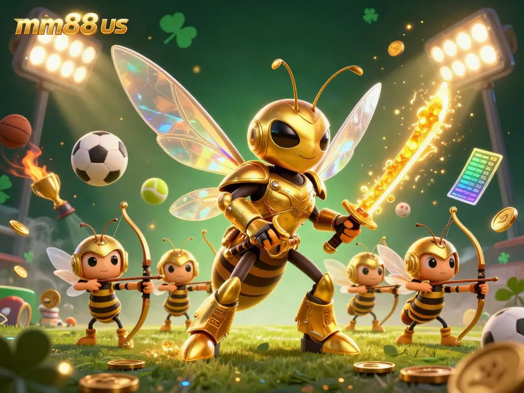 Engage with mm88 us through vibrant sports betting action featuring dynamic characters and gambling elements.