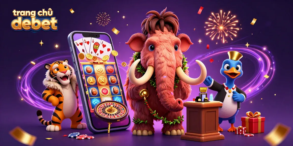 Engaging scene showcasing fun characters at the trang chủ debet casino entry with vibrant gaming elements.