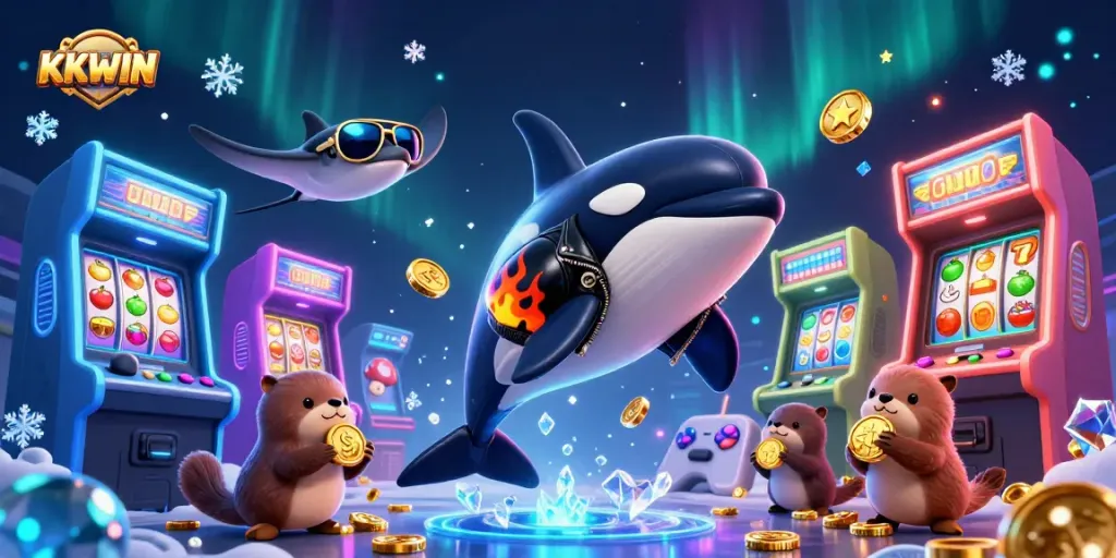 Engage with KKWIN casino excitement featuring colorful characters and vibrant gaming elements.