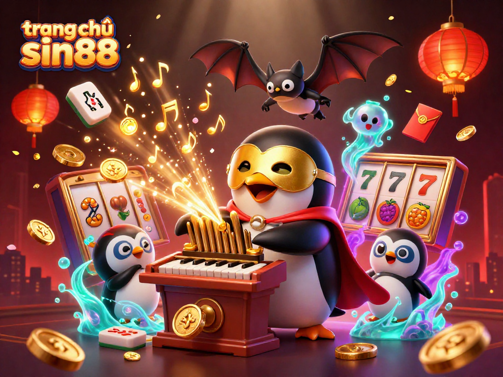 Experience the dynamic thrill of trang chủ sin88 in an exciting casino-themed 3D illustration.