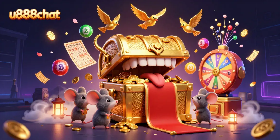 Play exciting games at u888chat with vibrant lottery elements and golden treasures