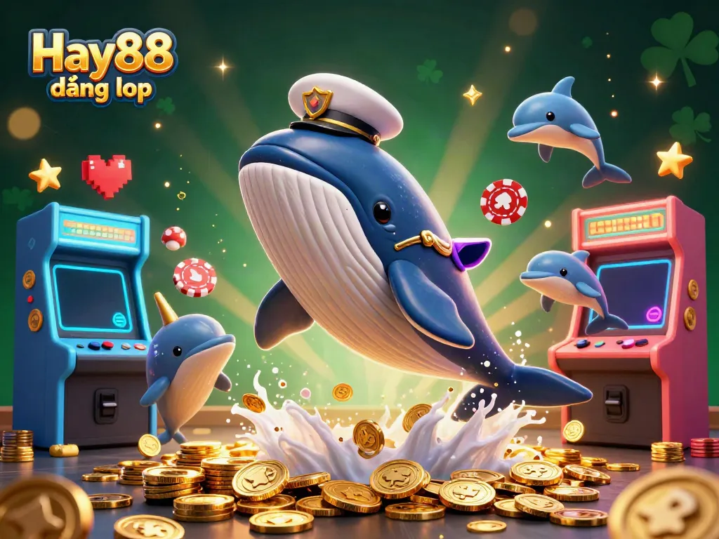 Experience thrilling gameplay at Hay88 đăng nhập with a playful scene of underwater creatures and casino elements.